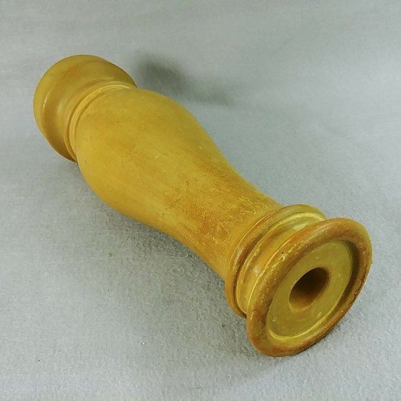 Candle Holder Taper Pillar Artist Signed Concrete Spindle Design Hand Made - Picture 9 of 10